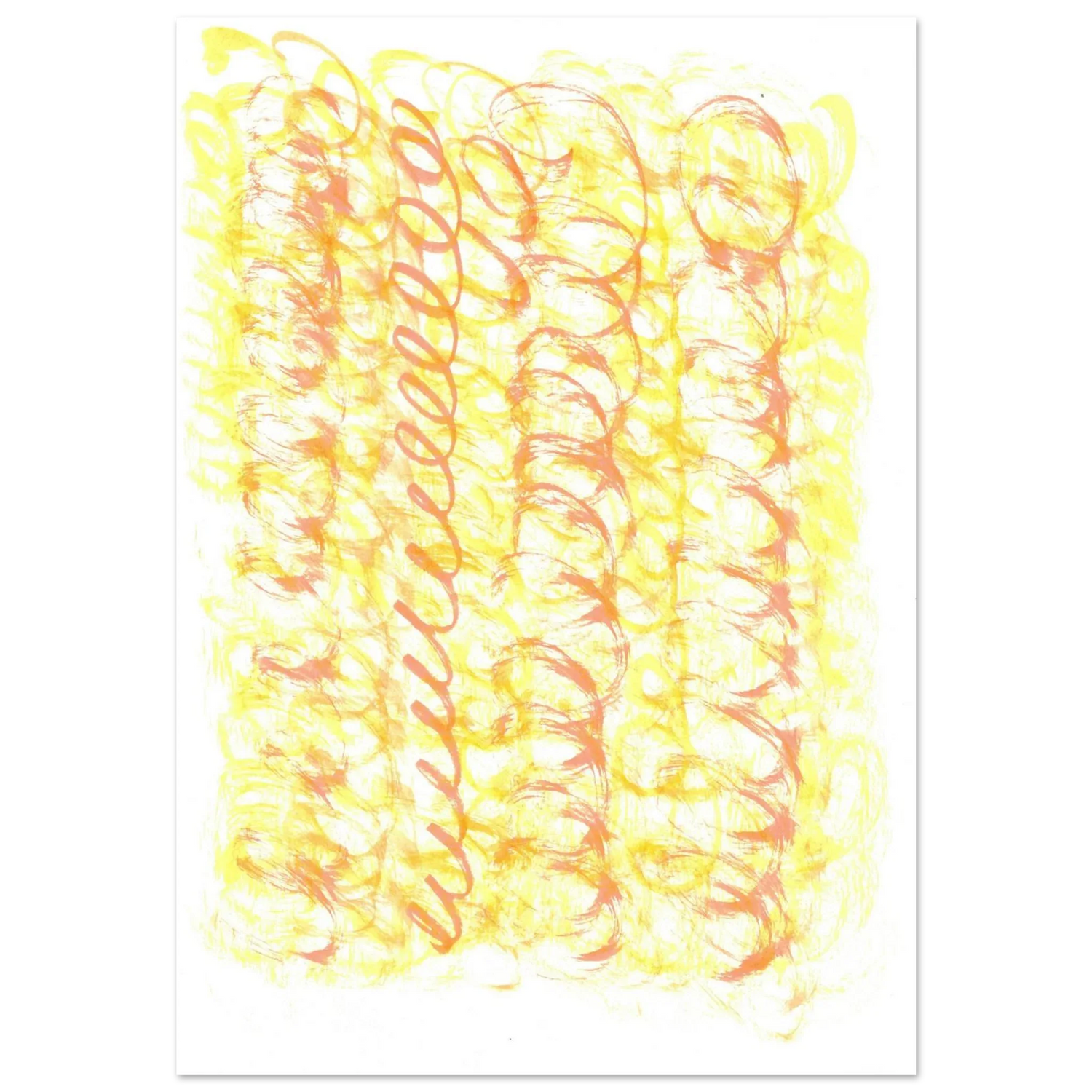 Sun-Kissed Abstract Swirls: Premium Matte Paper Poster - Vibrant Aquarelle Art for Any Space - Laure Leprince - Artiste Peintre