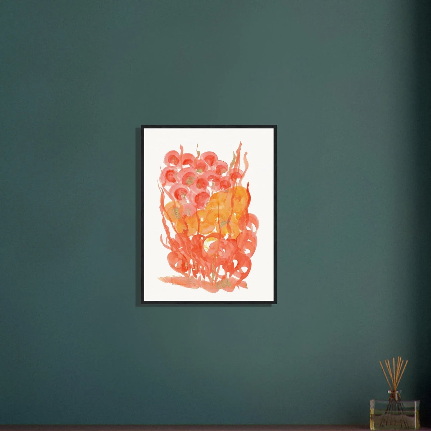Affiche Encadrée Museum-Quality Matte Paper Wooden Framed Sunrice Floral - Laure Leprince - Artiste Peintre