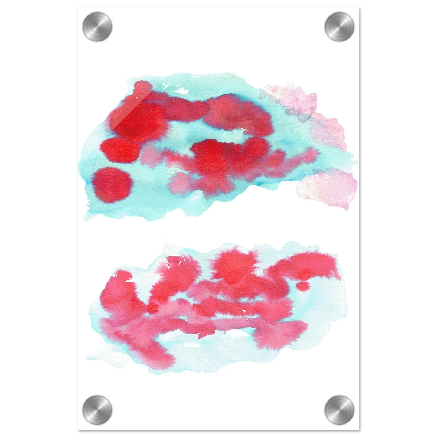 Impression sur acrylique brillante Brumes Carmin | Art contemporain par Laure Leprince - Laure Leprince - Artiste Peintre