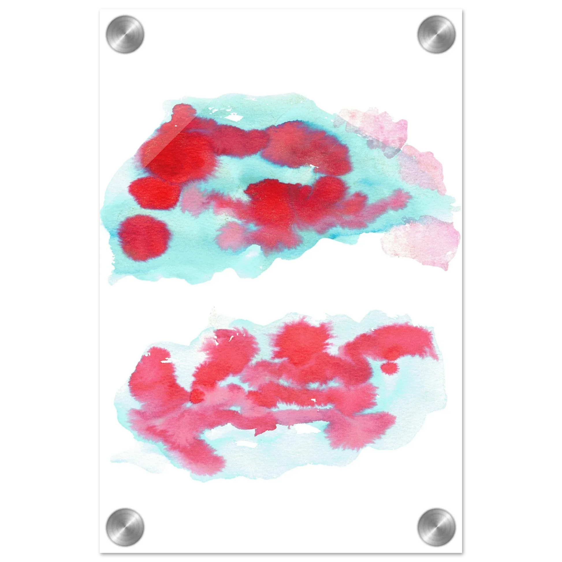 Impression sur acrylique brillante Brumes Carmin | Art contemporain par Laure Leprince - Laure Leprince - Artiste Peintre