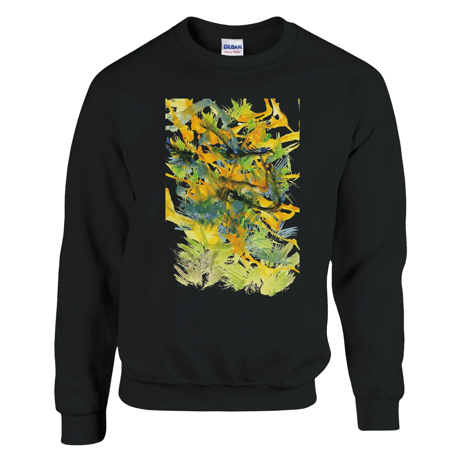 Sweatshirt Unisexe Classique Tempête Solaire – Impression Artistique Multicolore | Premium Cotton Blend - Laure Leprince - Artiste Peintre