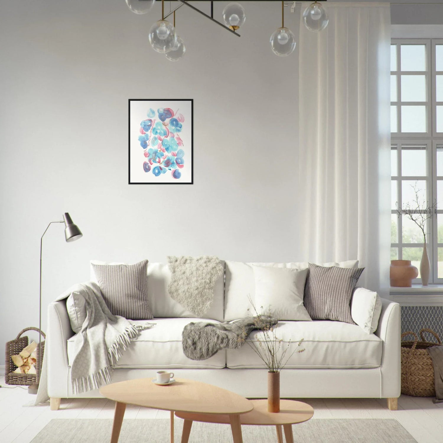 Affiche Encadrée Museum-Quality Matte Paper Wooden Framed Masque - Laure Leprince - Artiste Peintre