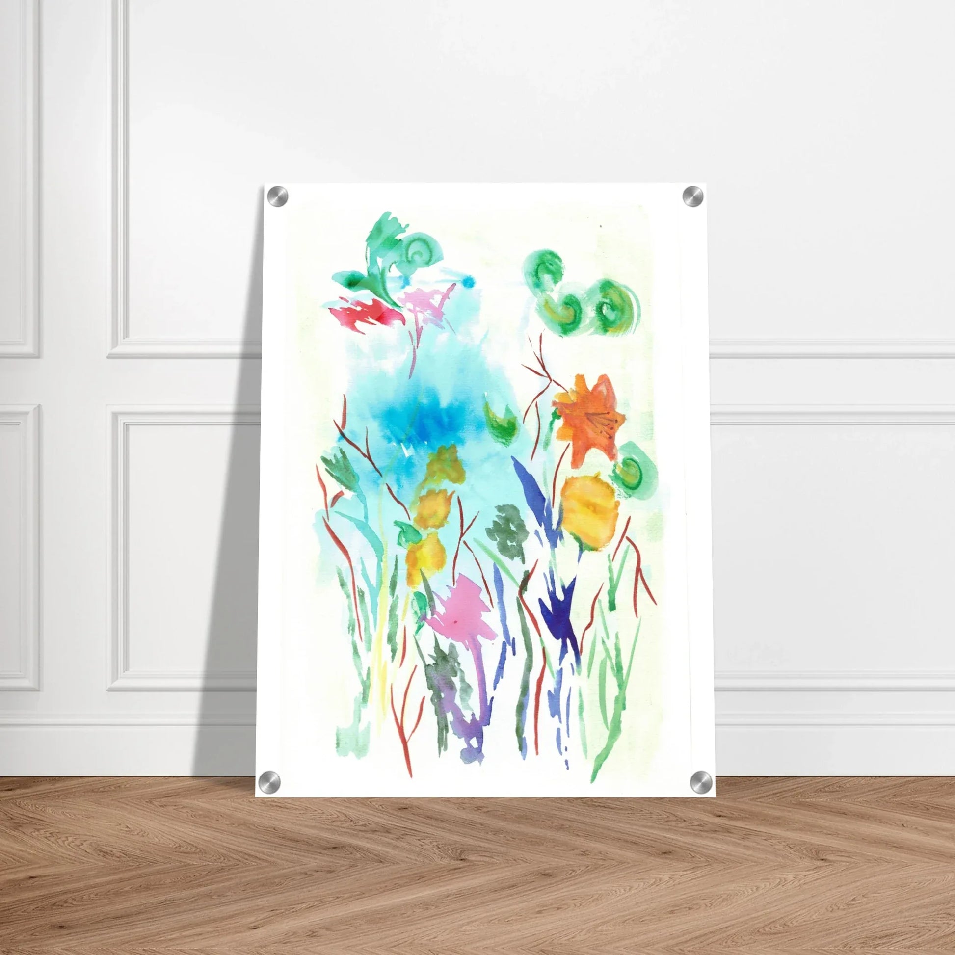 Impression Acrylique Plexiglas Jardin Lumineux– Finition brillante et profondeur exceptionnelle - Laure Leprince - Artiste Peintre