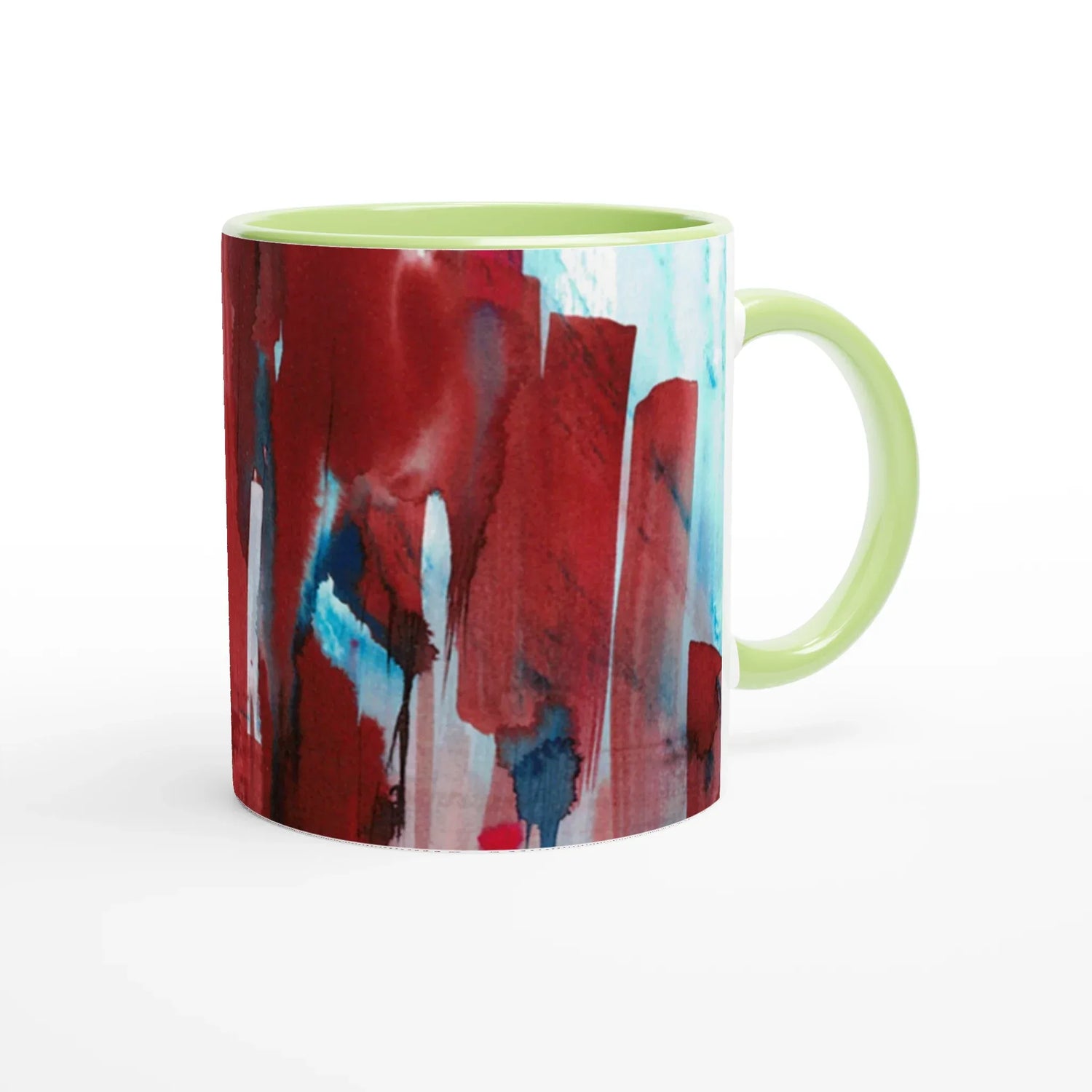 Mug Céramique Blanc 325ml Intérieur Coloré - Crimson Tower Personnalisable - Laure Leprince - Artiste Peintre