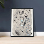 Affiche encadrée bois | Papier mat qualité musée | Aquarelle originale Laure Leprince - Laure Leprince - Artiste Peintre