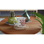 Mug en émail blanc 35 cl Terracota waves– Léger, vintage et résistant - Laure Leprince - Artiste Peintre