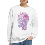 Sweatshirt Unisexe Classique Nebuleuse Pourpre – Impression Artistique Multicolore - Laure Leprince - Artiste Peintre