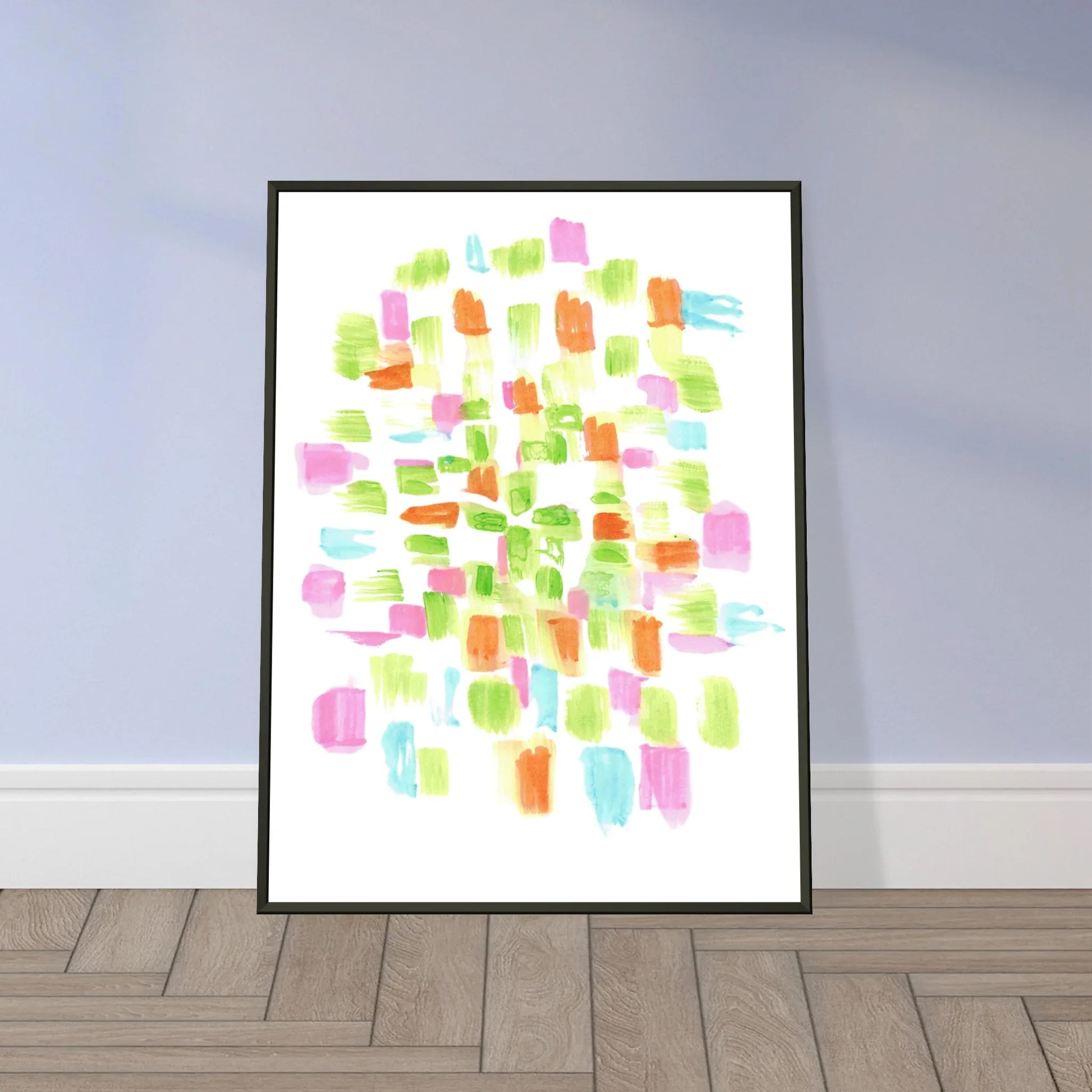 Classic Semi-Glossy Paper Metal Framed Poster Pastel Mosaïc - Laure Leprince - Artiste Peintre