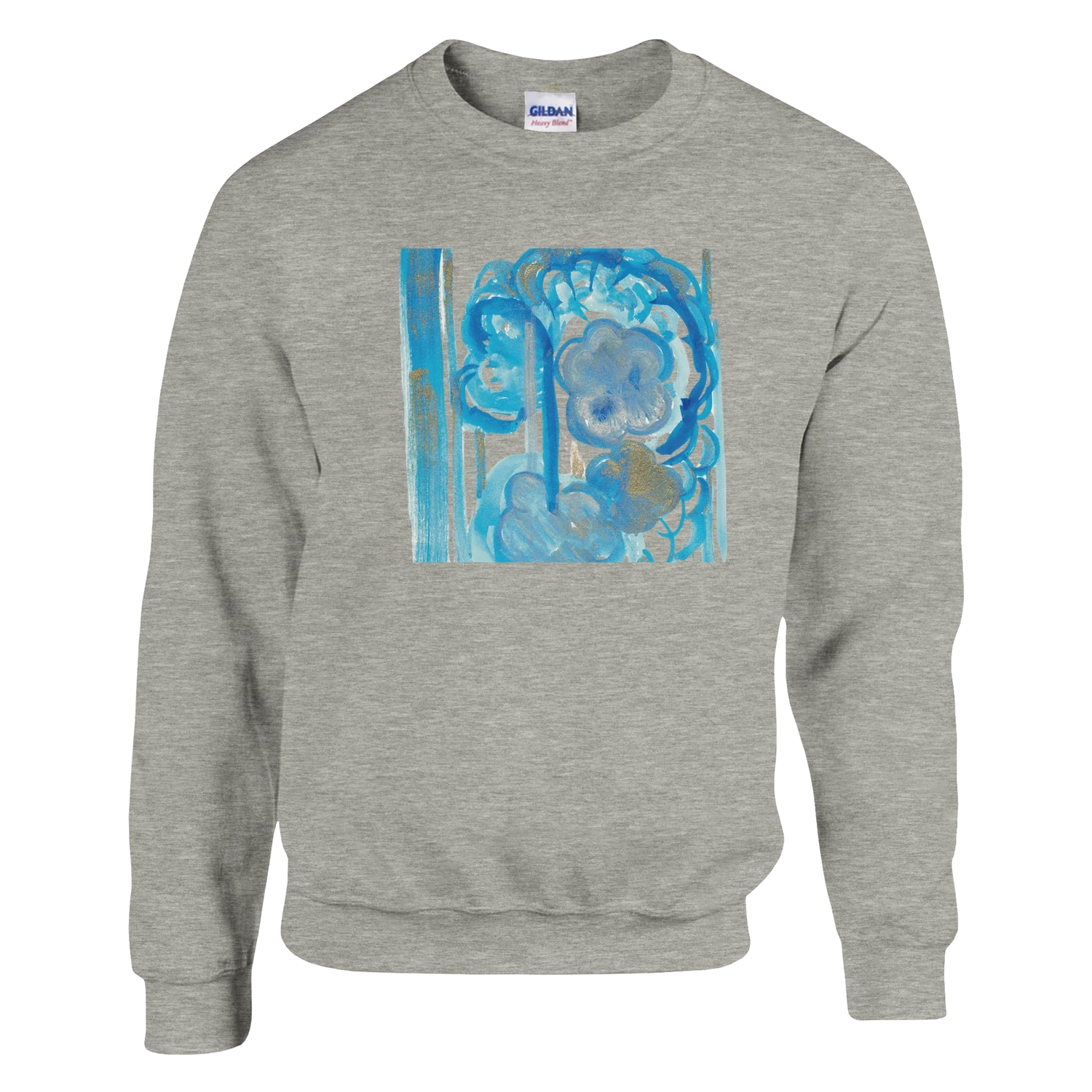 Sweatshirt Unisexe Classique Ocean Bloom – Impression Artistique Multicolore - Laure Leprince - Artiste Peintre