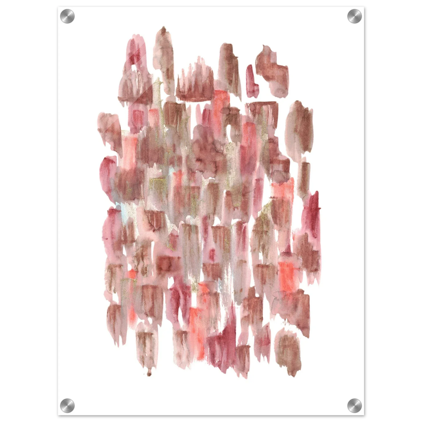 Impression sur acrylique brillante Terracotta Waves | Art contemporain par Laure Leprince - Laure Leprince - Artiste Peintre