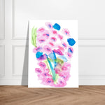 Affiche premium sur papier mat Bouquet Rosé – Art mural de qualité supérieure - Laure Leprince - Artiste Peintre