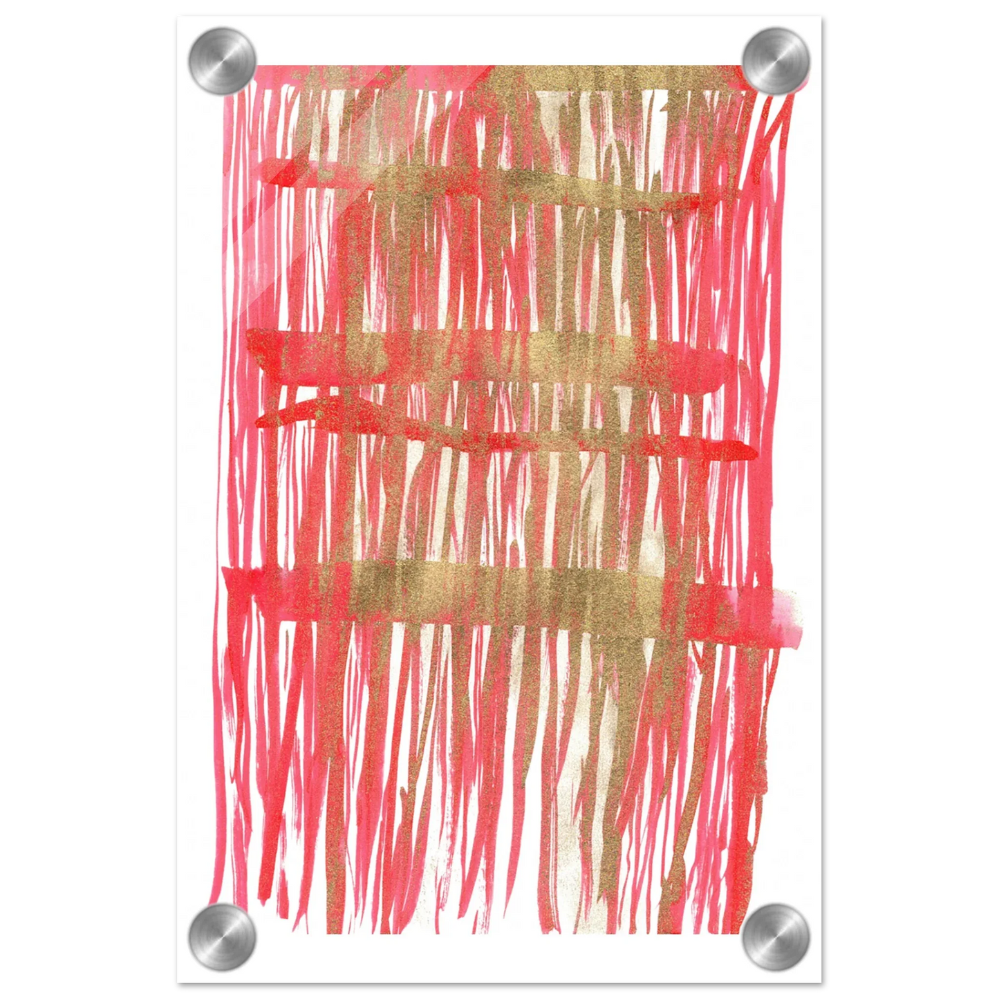 Impression sur acrylique brillante Red Waves | Art contemporain par Laure Leprince - Laure Leprince - Artiste Peintre