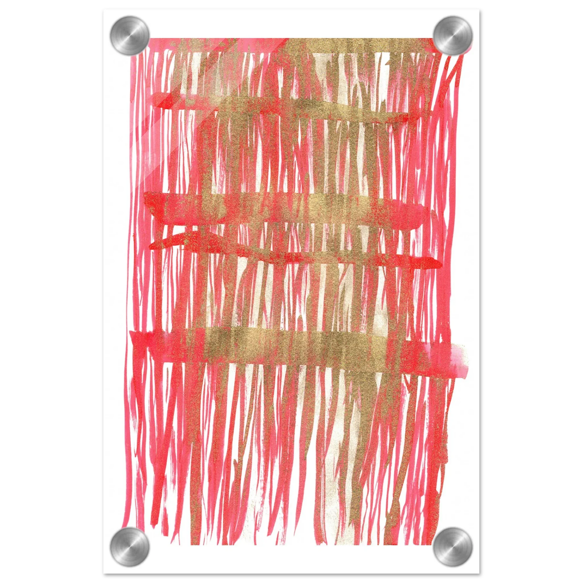 Impression sur acrylique brillante Red Waves | Art contemporain par Laure Leprince - Laure Leprince - Artiste Peintre