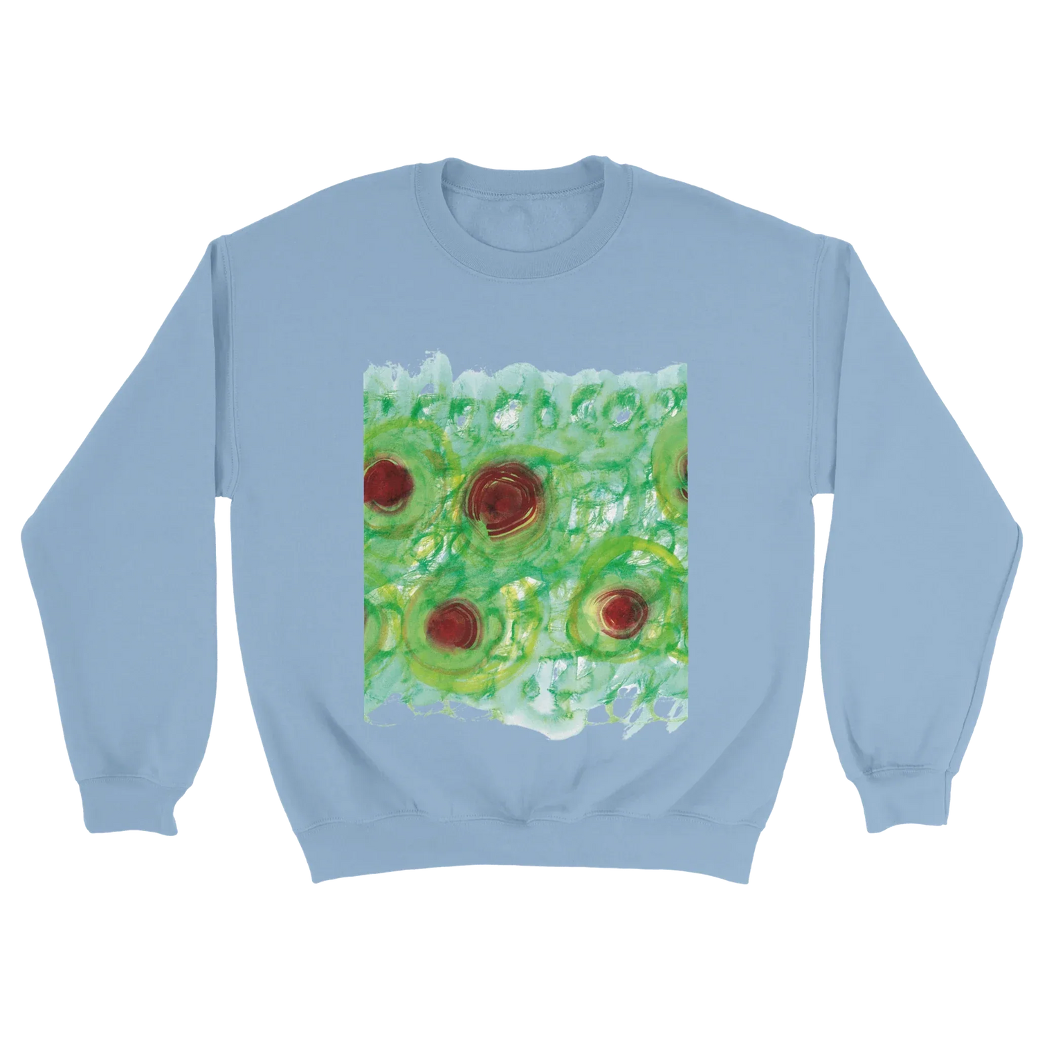 Sweatshirt Unisexe Classique Green Echo – Impression Artistique Multicolore - Laure Leprince - Artiste Peintre