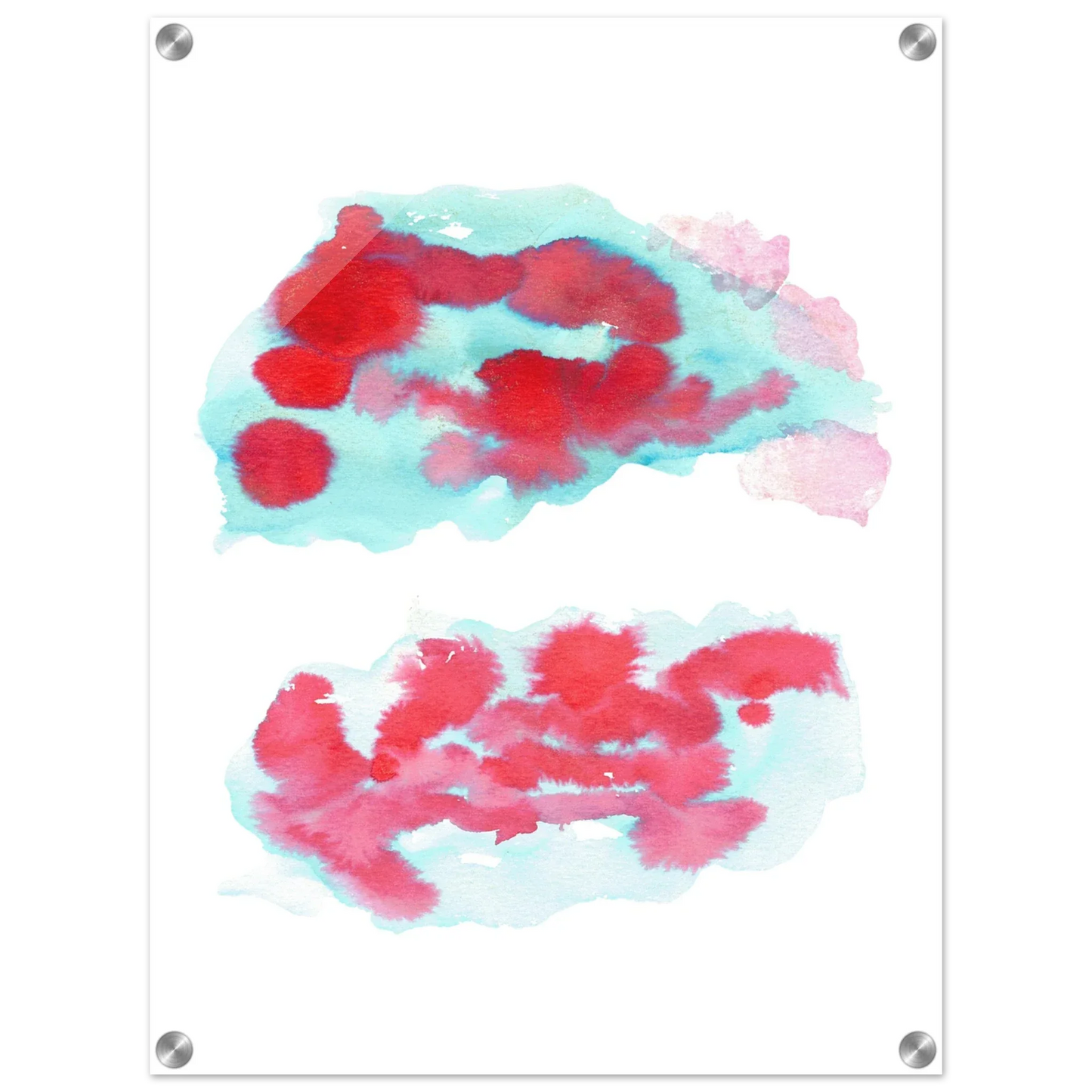 Impression sur acrylique brillante Brumes Carmin | Art contemporain par Laure Leprince - Laure Leprince - Artiste Peintre