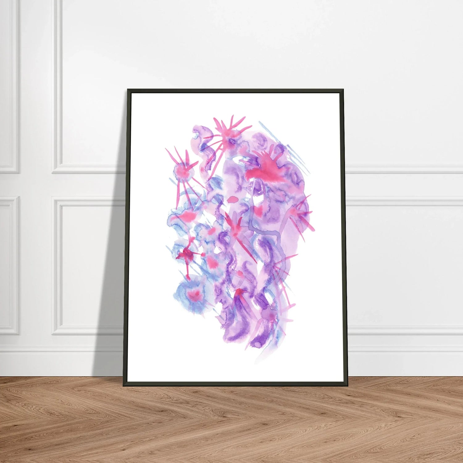 Classic Semi-Glossy Paper Metal Framed Poste Nebuleuse Pourpre - Laure Leprince - Artiste Peintre