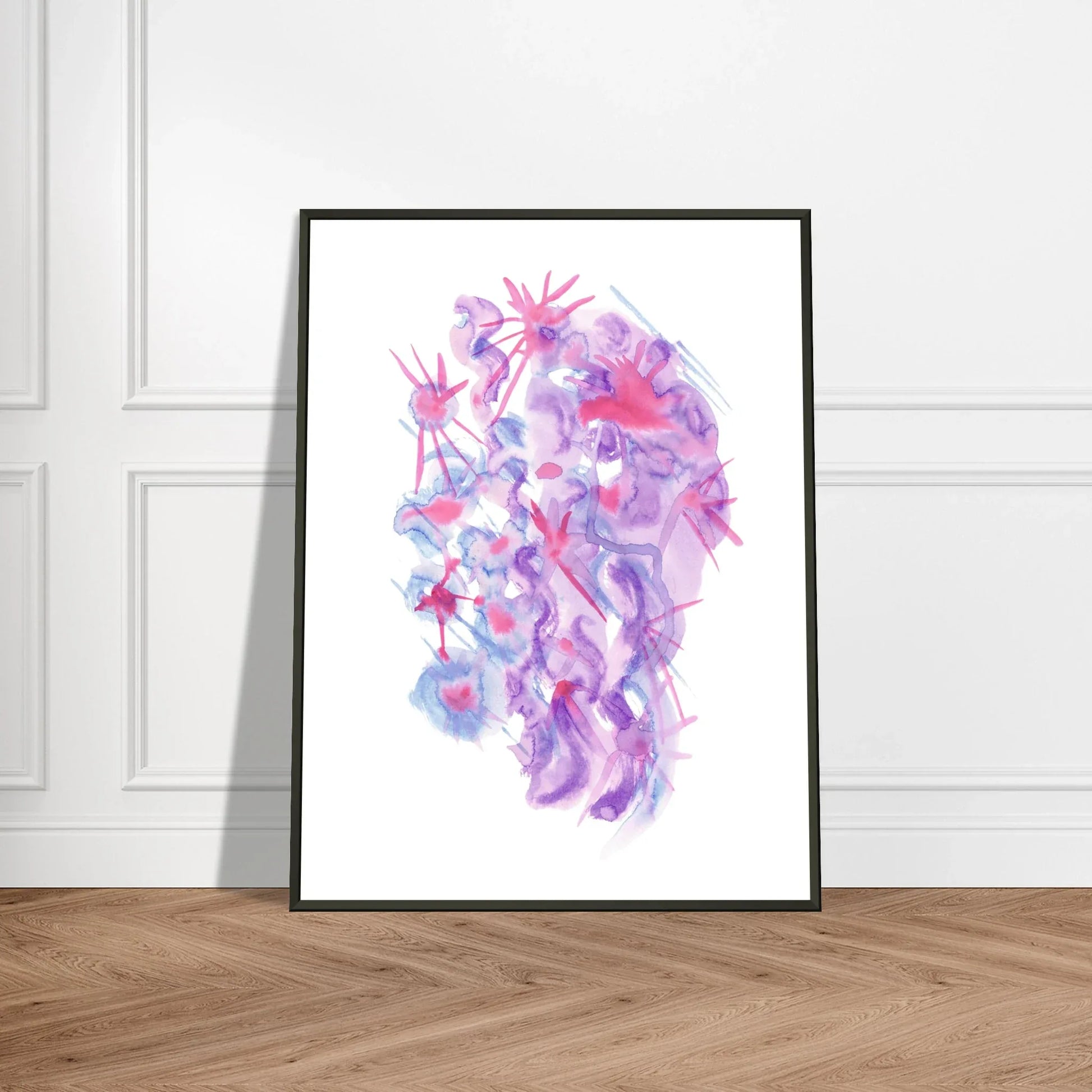 Classic Semi-Glossy Paper Metal Framed Poste Nebuleuse Pourpre - Laure Leprince - Artiste Peintre
