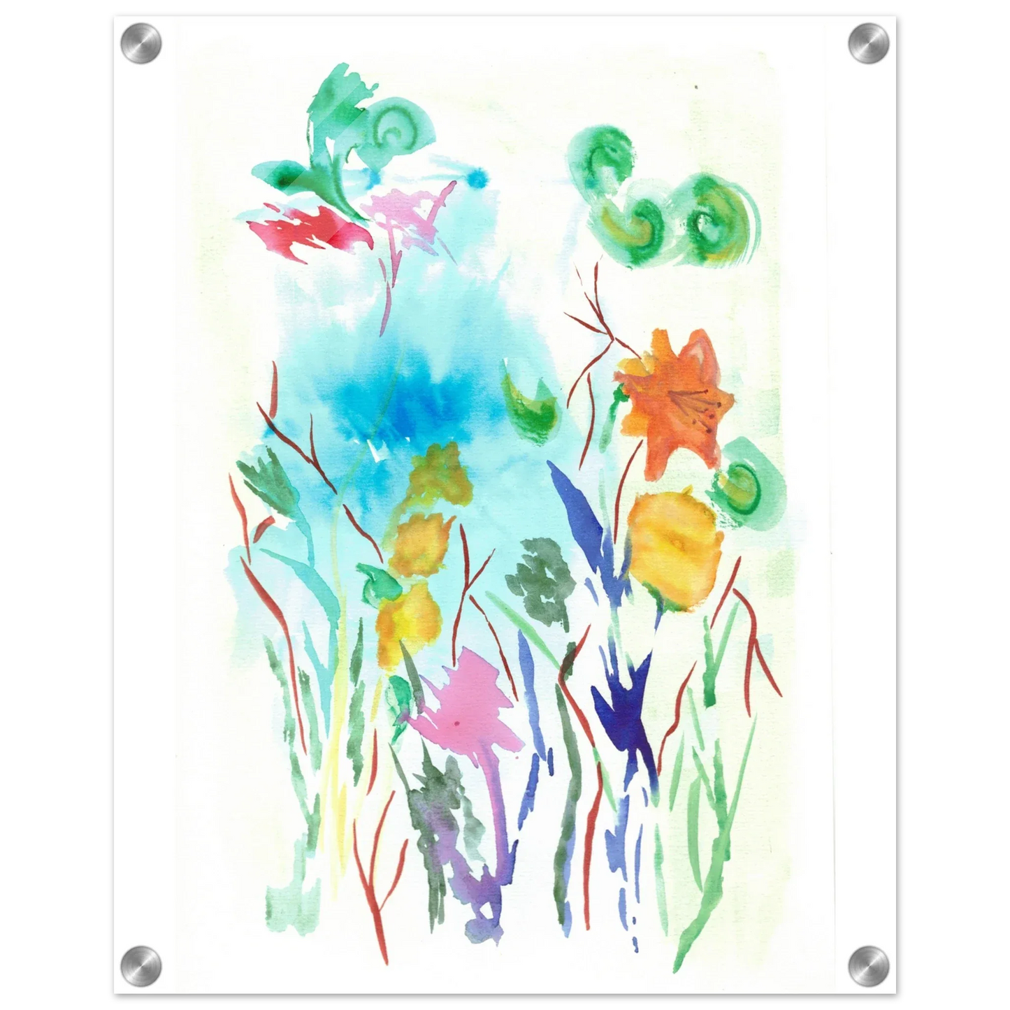 Impression Acrylique Plexiglas Jardin Lumineux– Finition brillante et profondeur exceptionnelle - Laure Leprince - Artiste Peintre