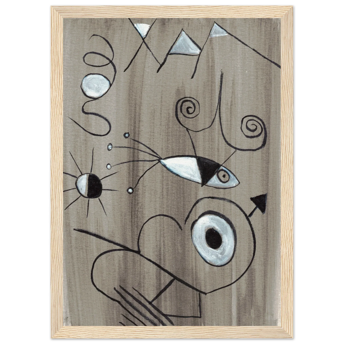 Affiche encadrée bois | Papier mat qualité musée | Aquarelle originale Laure Leprince - Laure Leprince - Artiste Peintre