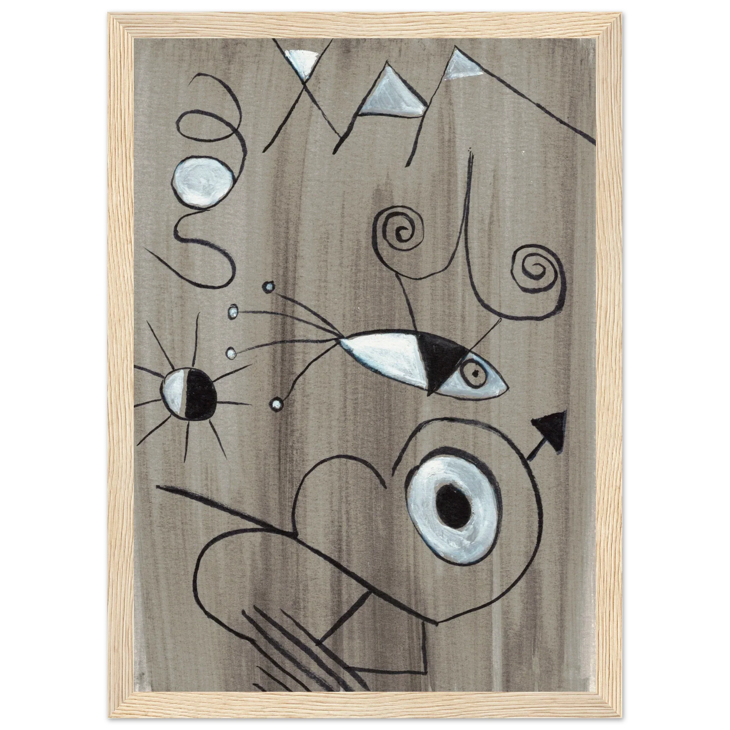 Affiche encadrée bois | Papier mat qualité musée | Aquarelle originale Laure Leprince - Laure Leprince - Artiste Peintre