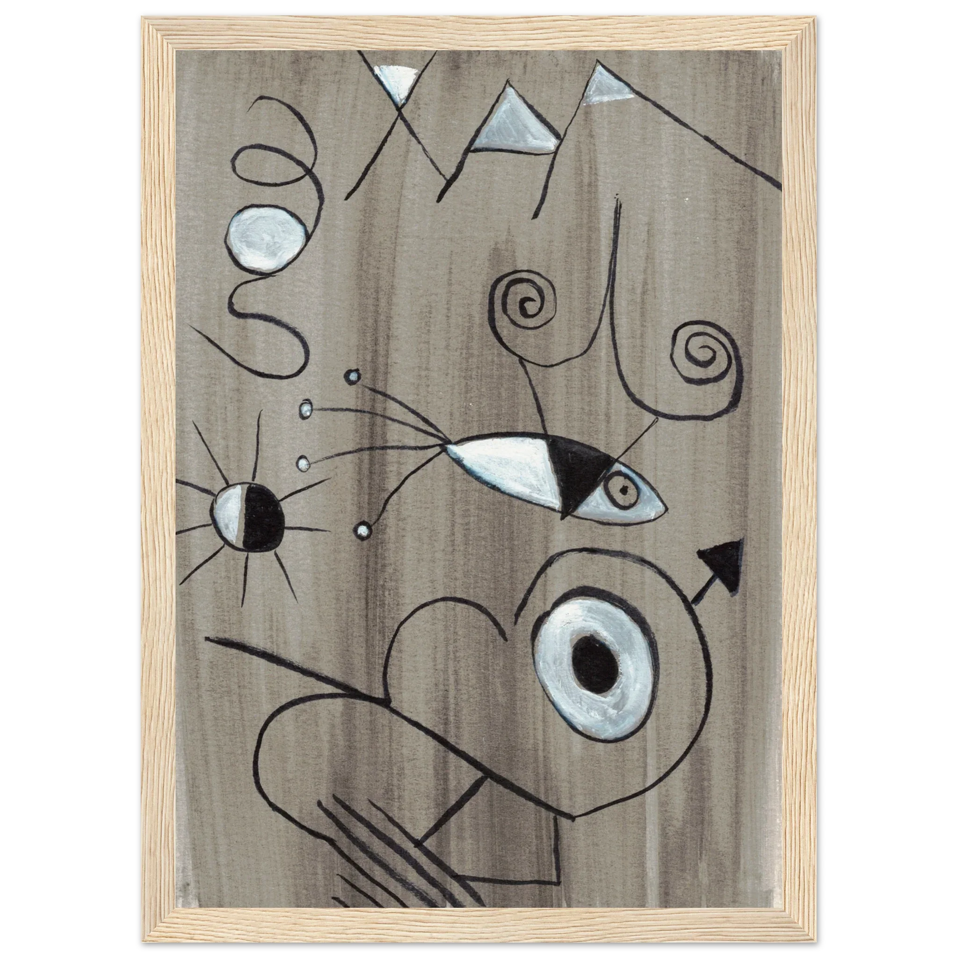 Affiche encadrée bois | Papier mat qualité musée | Aquarelle originale Laure Leprince - Laure Leprince - Artiste Peintre