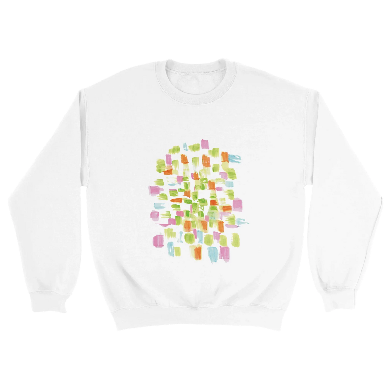 Sweatshirt Unisexe Classique Pastel Mosaic – Impression Artistique Multicolore - Laure Leprince - Artiste Peintre