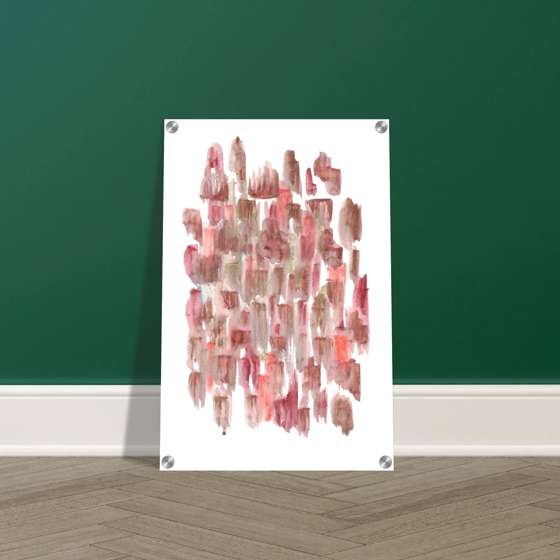 Impression sur acrylique brillante Terracotta Waves | Art contemporain par Laure Leprince - Laure Leprince - Artiste Peintre