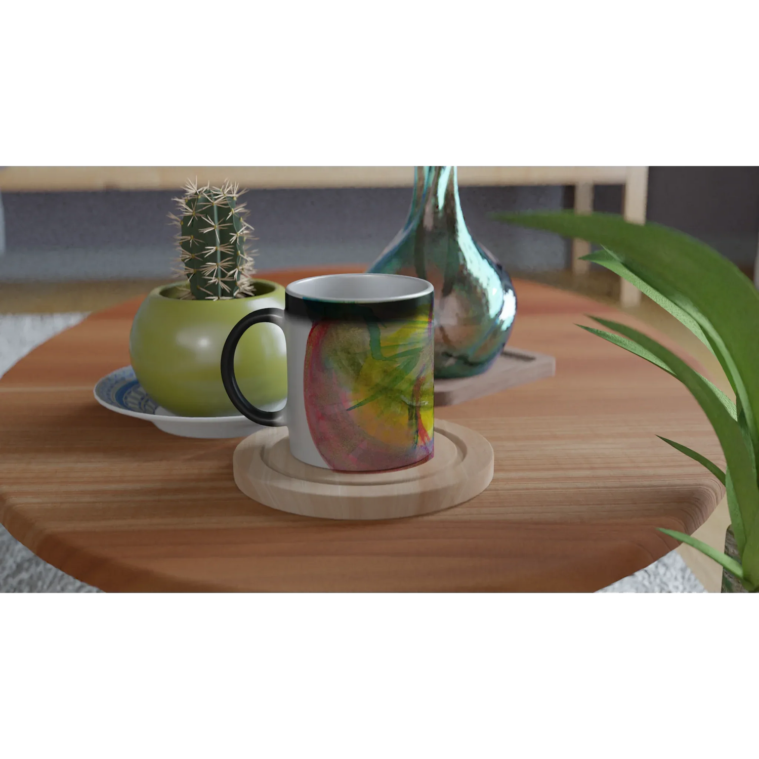 Mug magique en céramique 325 ml – Révèlez votre motif à la chaleur Crystal Bloom - Laure Leprince - Artiste Peintre