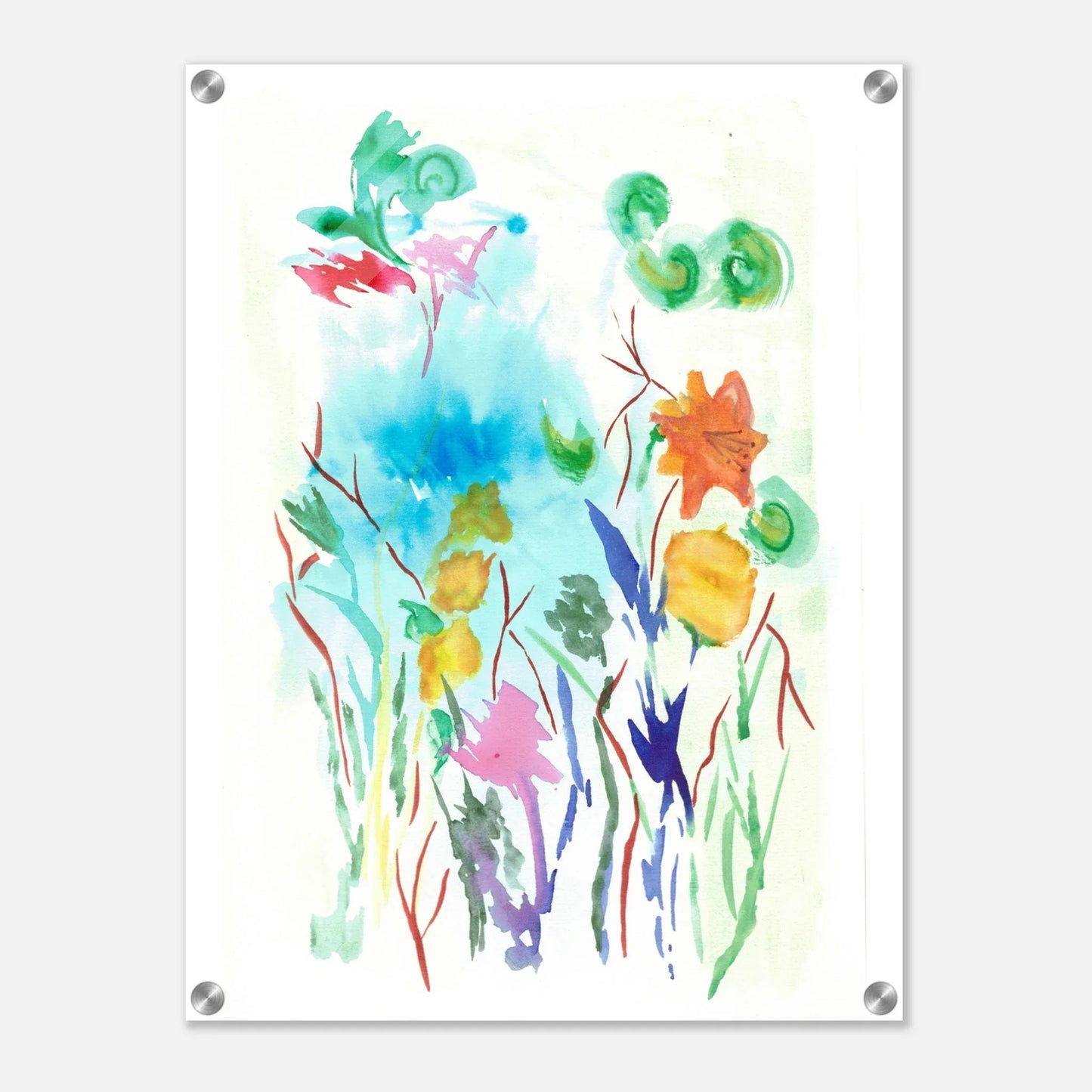 Impression Acrylique Plexiglas Jardin Lumineux– Finition brillante et profondeur exceptionnelle - Laure Leprince - Artiste Peintre