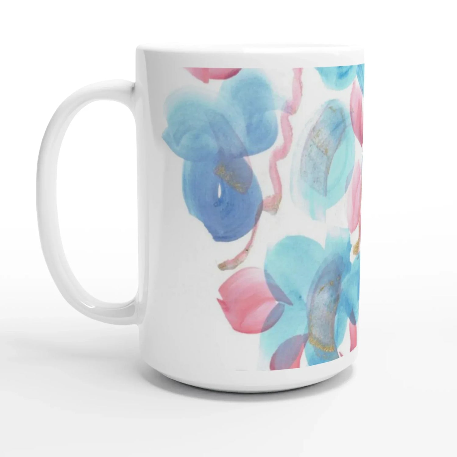 Mug en céramique blanche 44 Masque– Grand format, design et qualité durable - Laure Leprince - Artiste Peintre