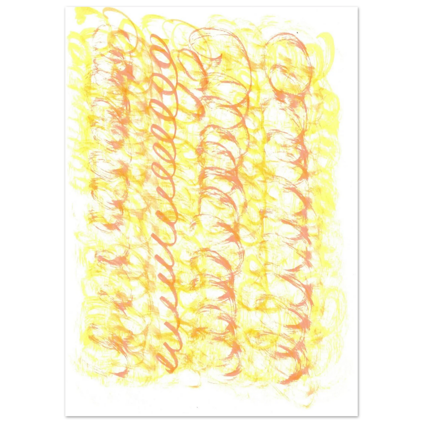Sun-Kissed Abstract Swirls: Premium Matte Paper Poster - Vibrant Aquarelle Art for Any Space - Laure Leprince - Artiste Peintre
