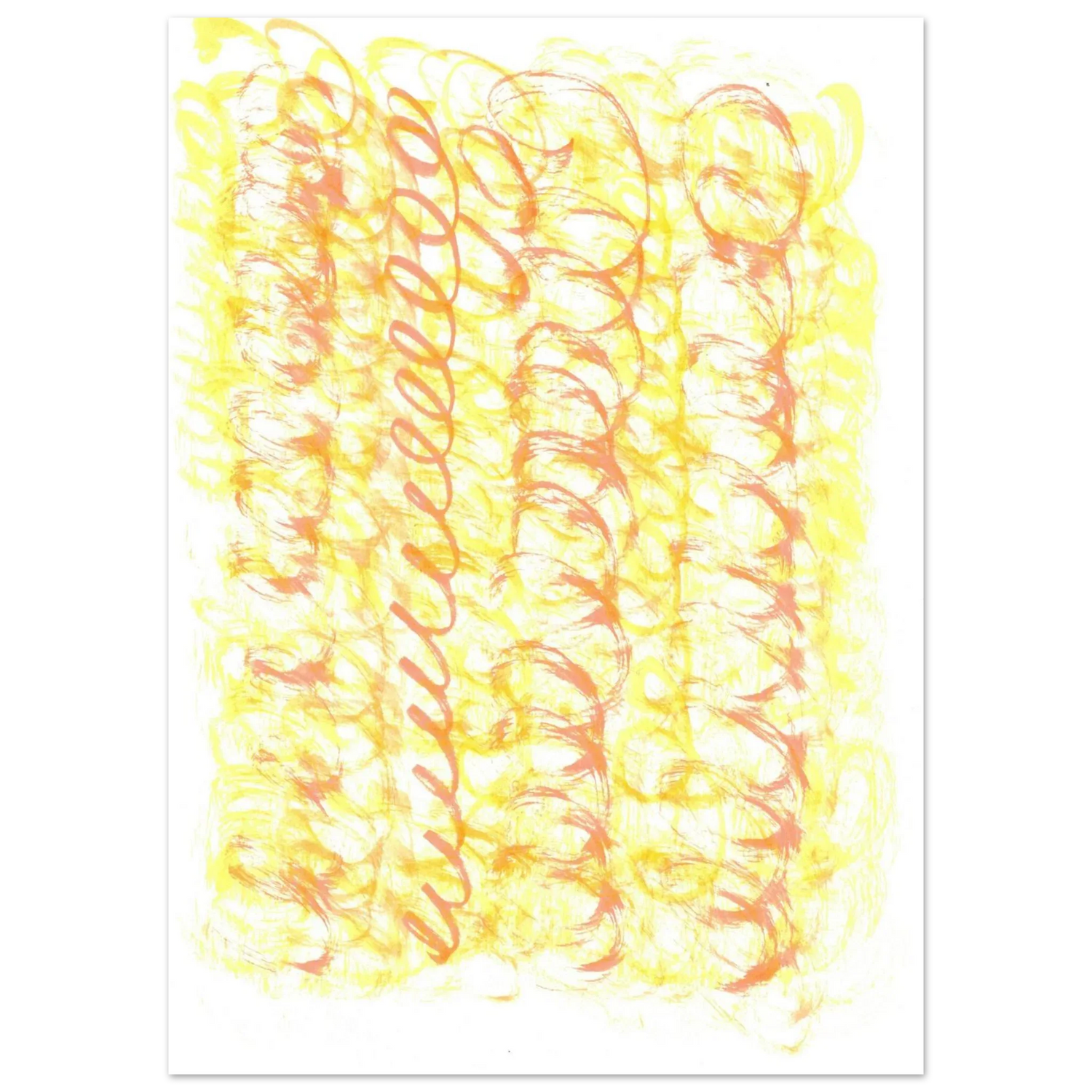 Sun-Kissed Abstract Swirls: Premium Matte Paper Poster - Vibrant Aquarelle Art for Any Space - Laure Leprince - Artiste Peintre