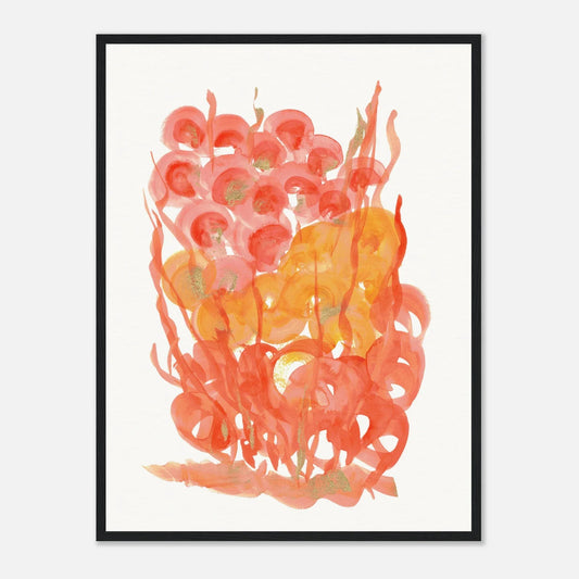 Affiche Encadrée Museum-Quality Matte Paper Wooden Framed Sunrice Floral - Laure Leprince - Artiste Peintre