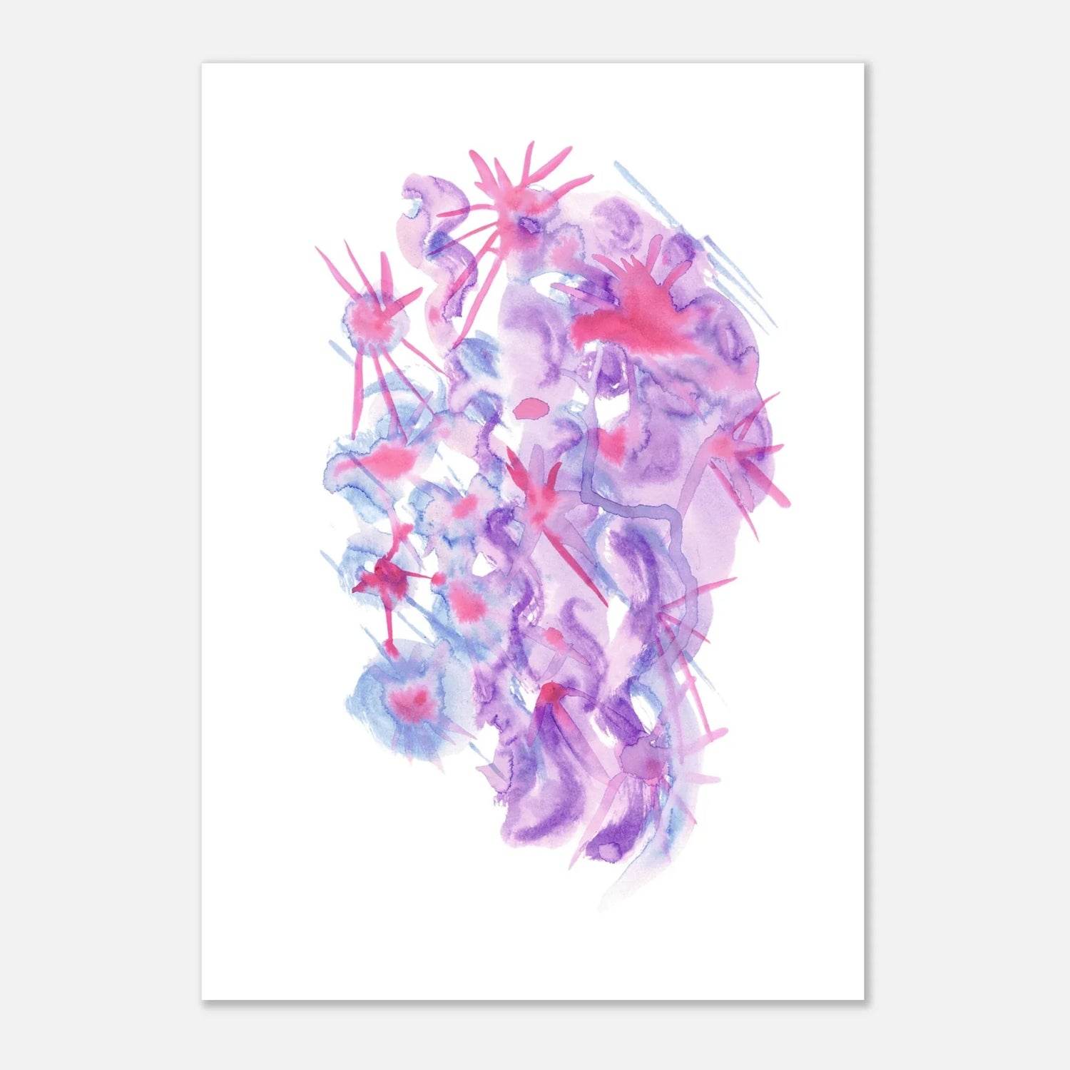 Affiche premium sur papier mat Nebuleuse Pourpre – Art mural de qualité supérieure - Laure Leprince - Artiste Peintre