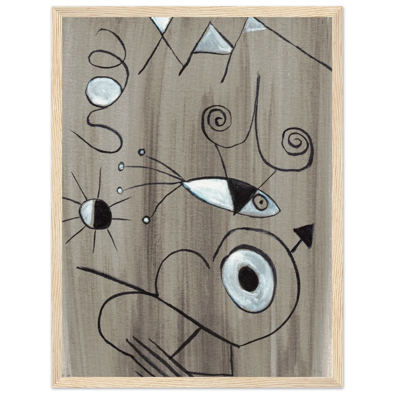 Affiche encadrée bois | Papier mat qualité musée | Aquarelle originale Laure Leprince - Laure Leprince - Artiste Peintre