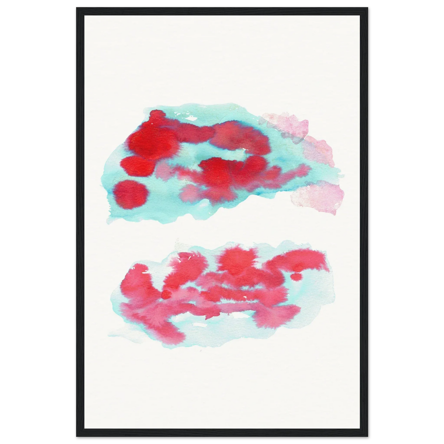 Affiche Encadrée Museum-Quality Matte Paper Wooden Framed Brumes Carmin - Laure Leprince - Artiste Peintre