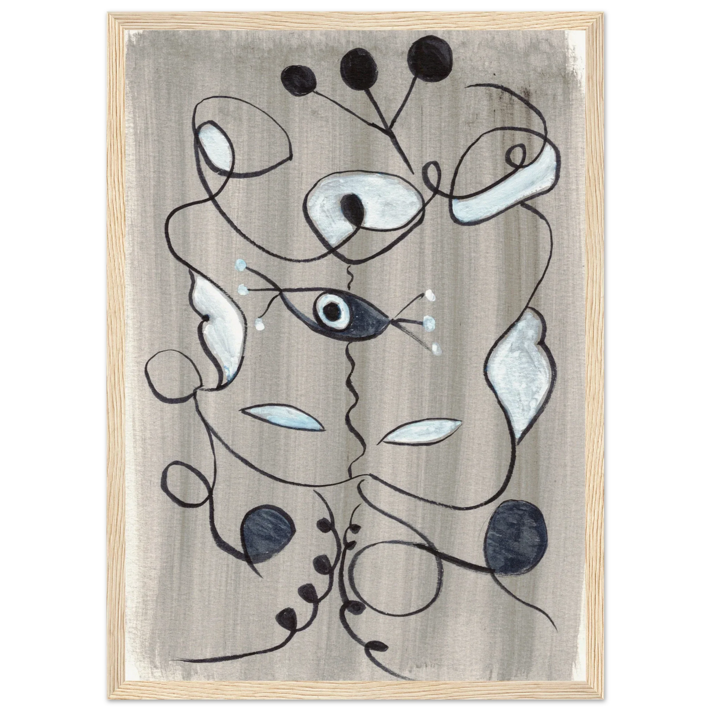 Affiche encadrée bois | Papier mat qualité musée | Aquarelle originale Laure Leprince - Laure Leprince - Artiste Peintre
