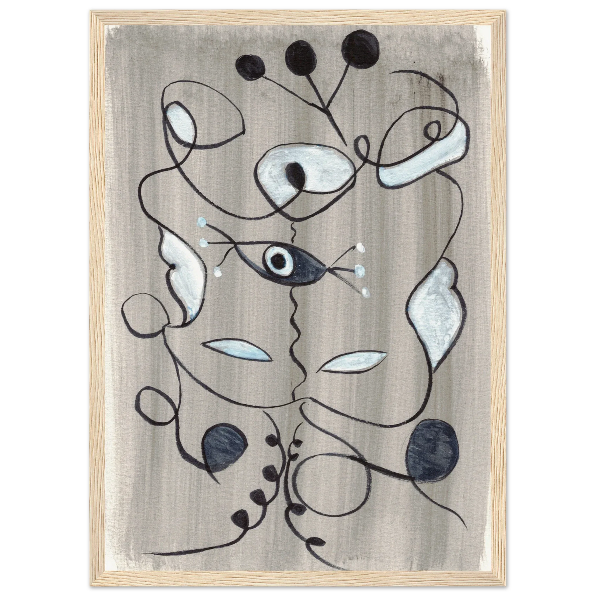 Affiche encadrée bois | Papier mat qualité musée | Aquarelle originale Laure Leprince - Laure Leprince - Artiste Peintre