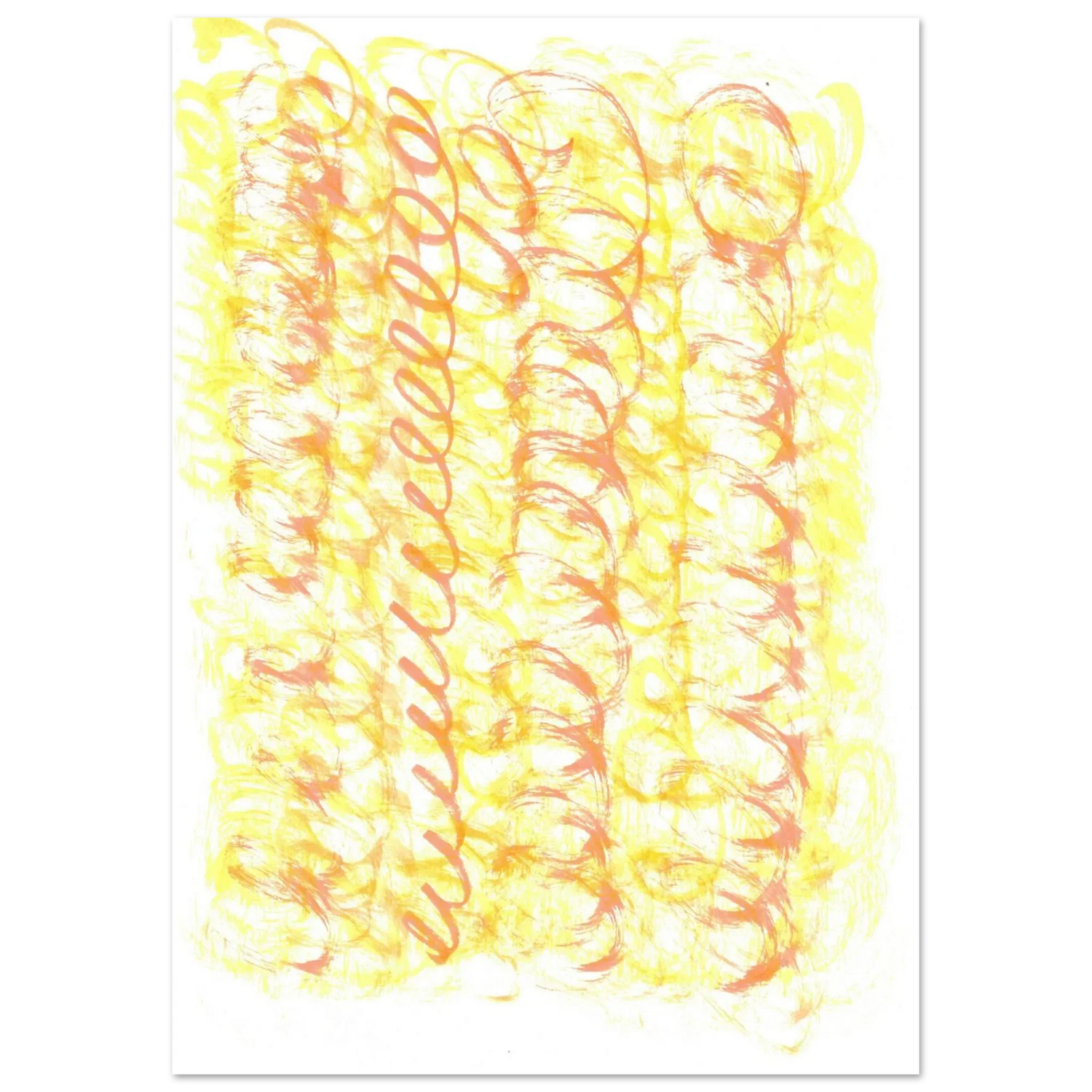 Sun-Kissed Abstract Swirls: Premium Matte Paper Poster - Vibrant Aquarelle Art for Any Space - Laure Leprince - Artiste Peintre