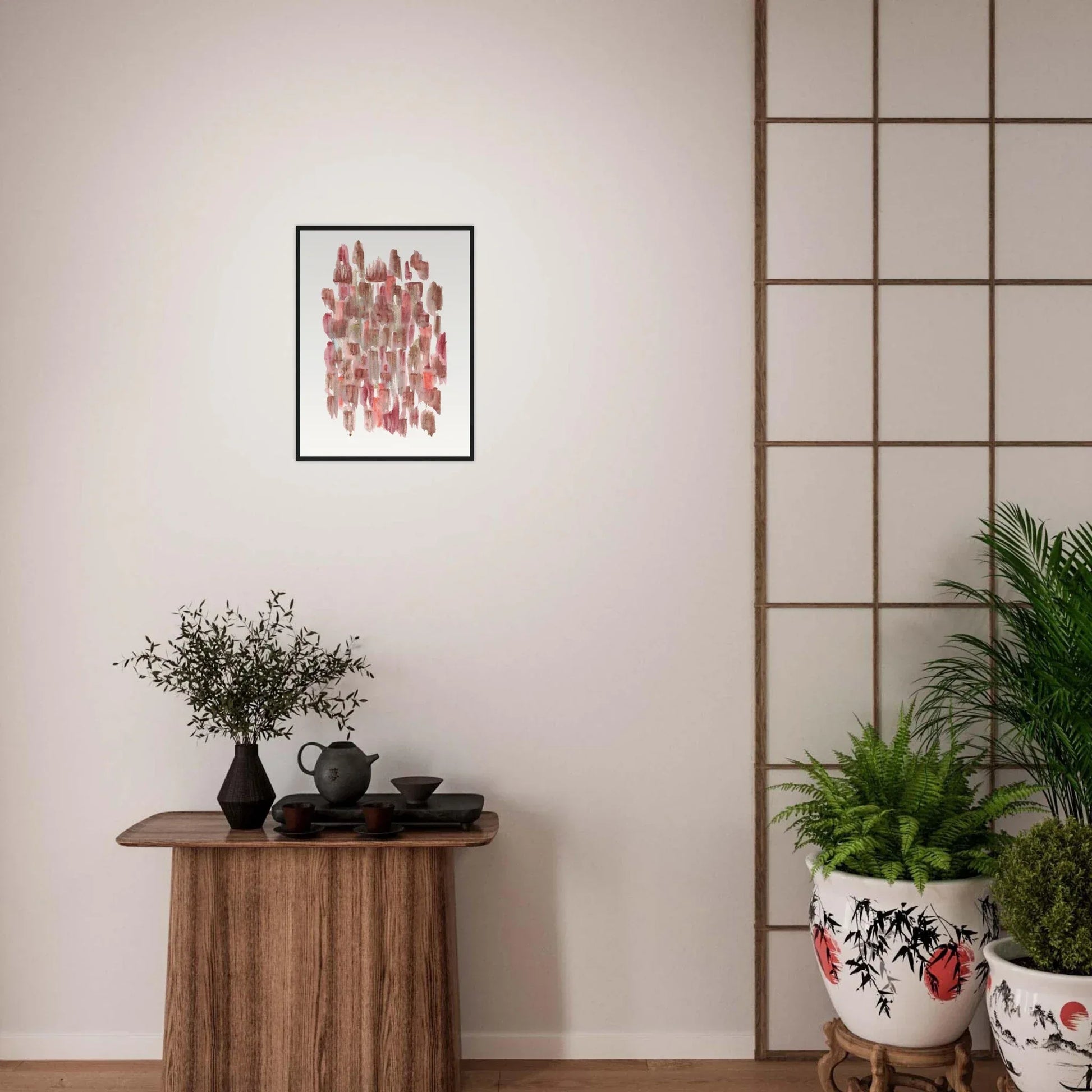 Affiche Encadrée Museum-Quality Matte Paper Wooden Framed Terracotta Waves - Laure Leprince - Artiste Peintre