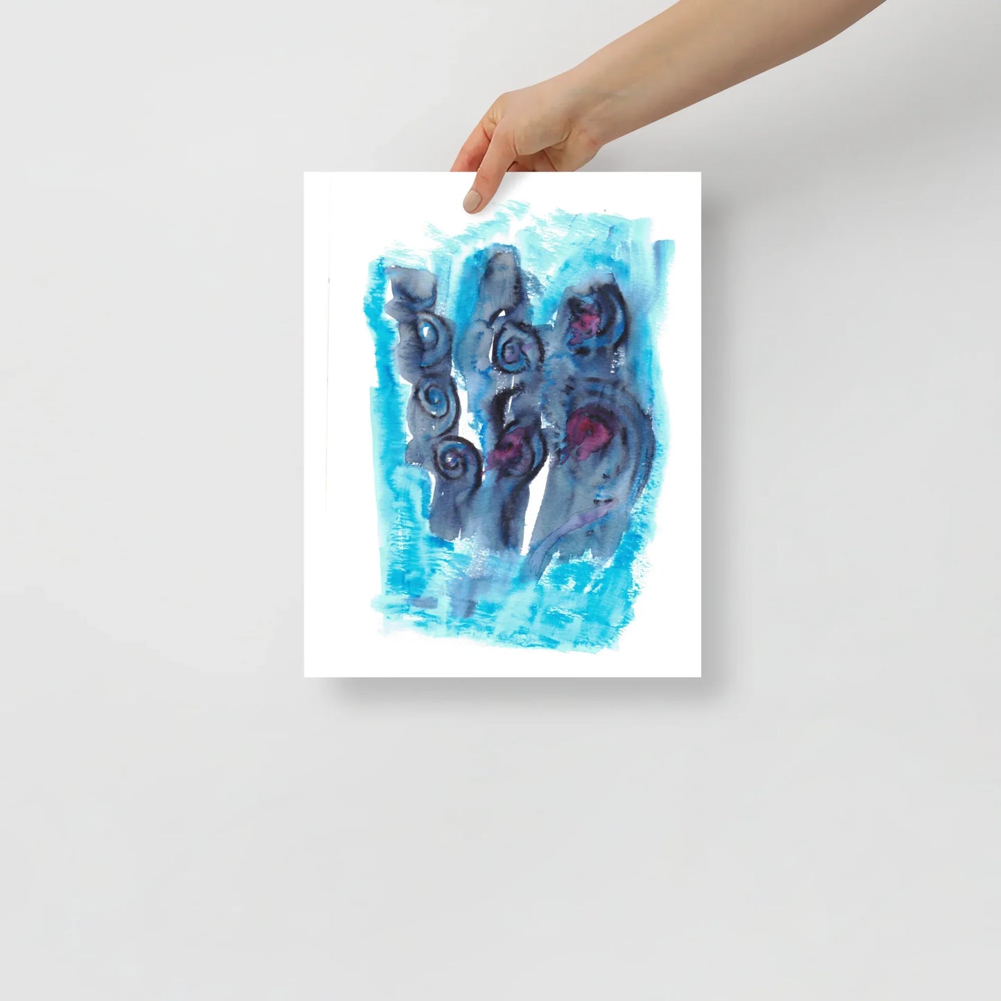 Affiche Aquarelle Abstraite RDJ 35 - Laure Leprince - Artiste Peintre