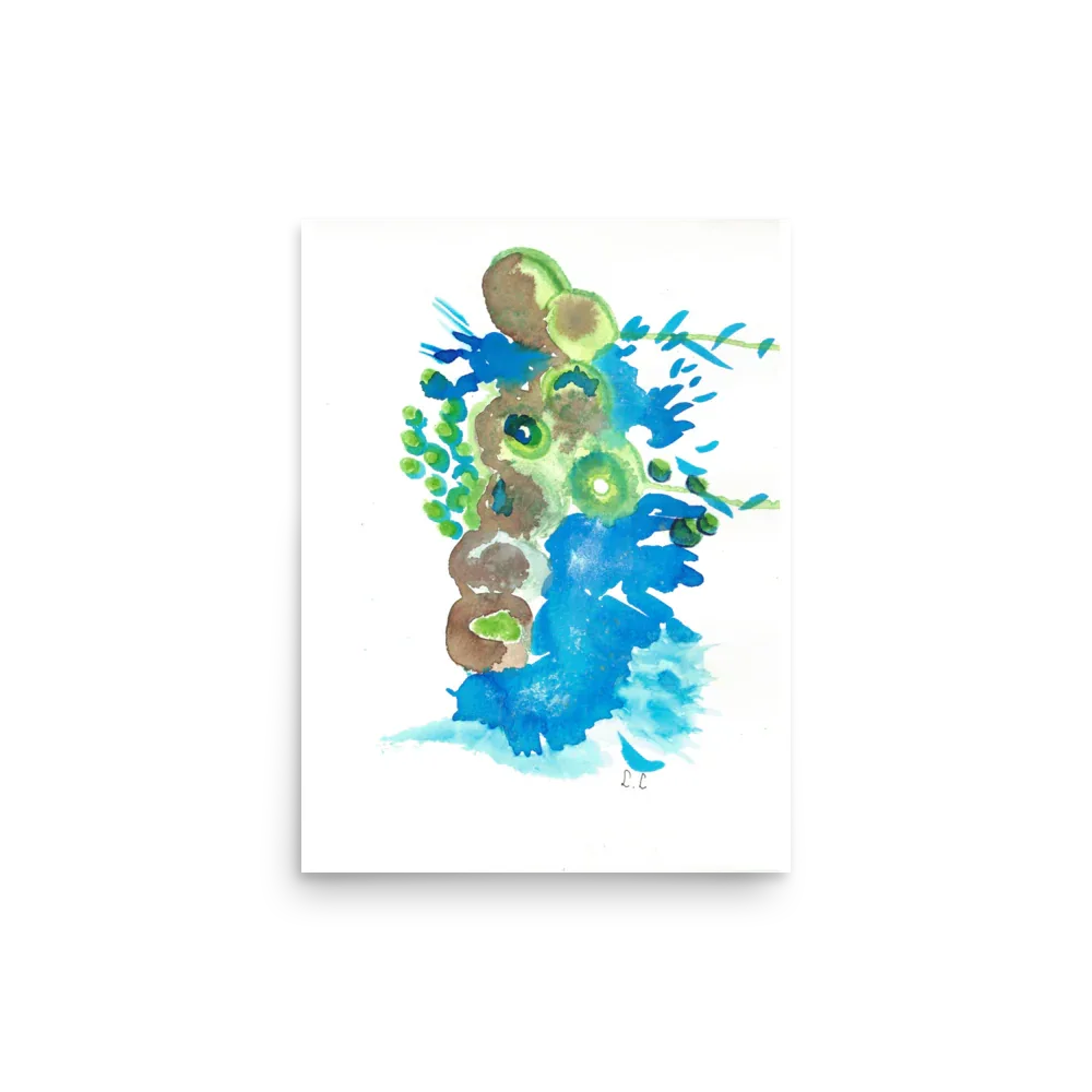 Affiche Cascade clorophylle - Laure Leprince - Artiste Peintre