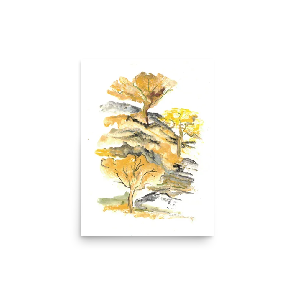Affiche Colline d'or - Laure Leprince - Artiste Peintre