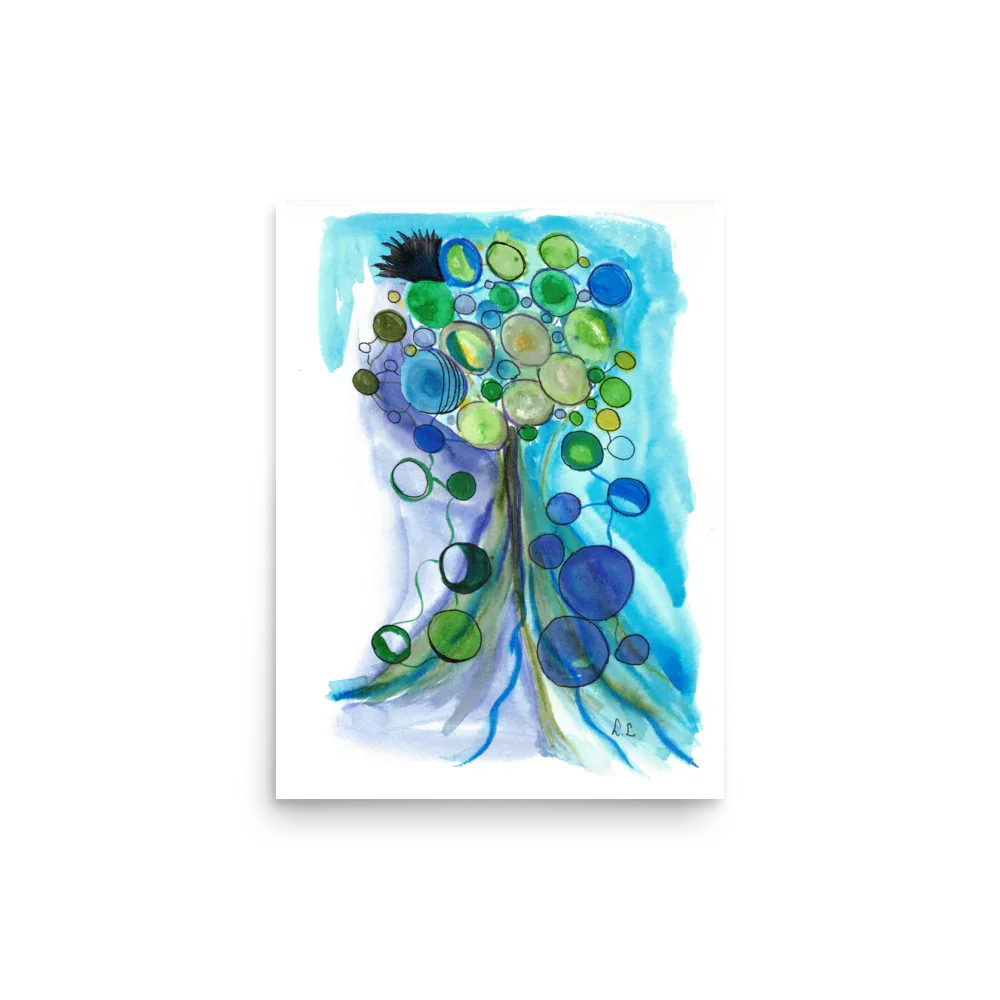 Affiche Aquarelle ecosphères - Laure Leprince - Artiste Peintre