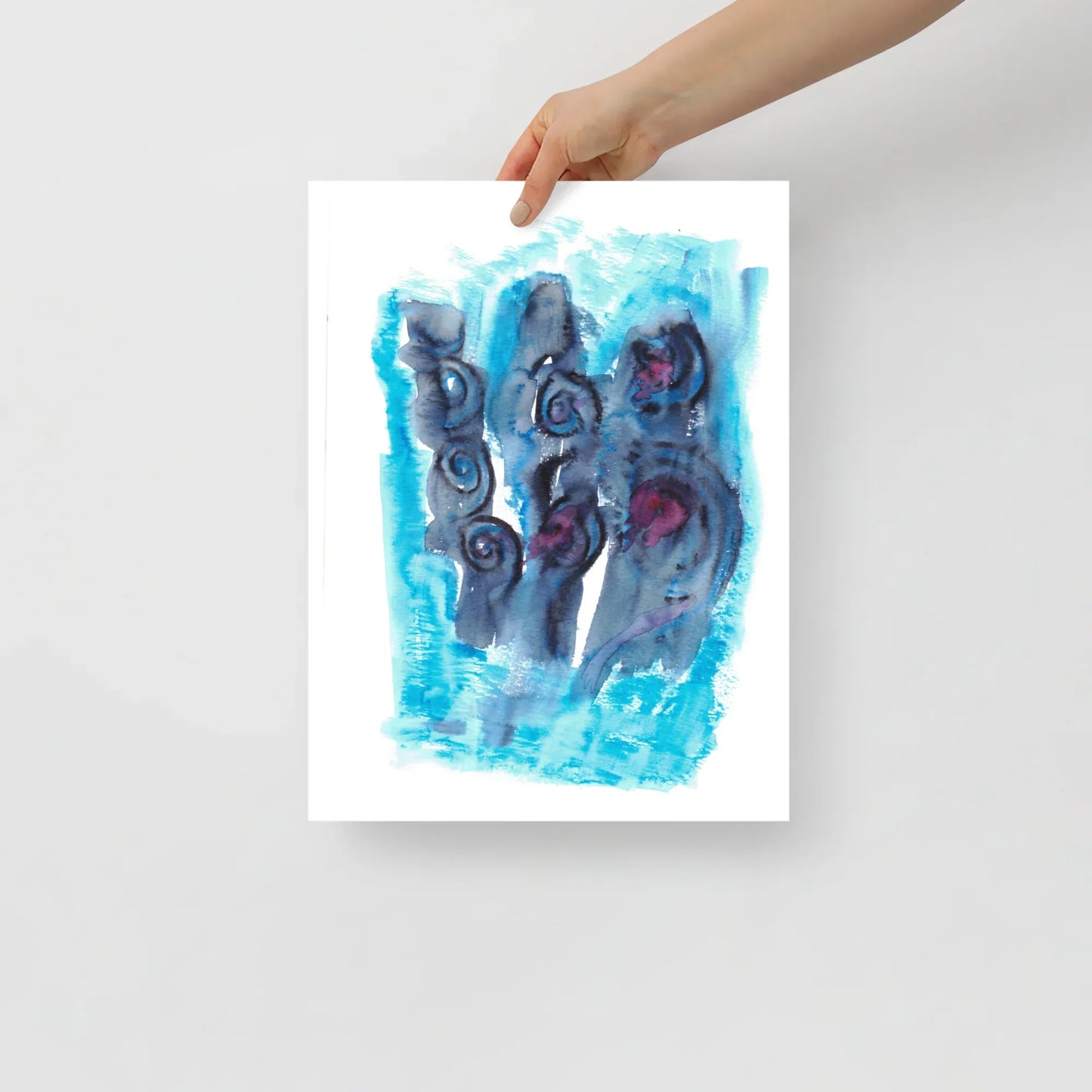 Affiche Aquarelle Abstraite RDJ 35 - Laure Leprince - Artiste Peintre