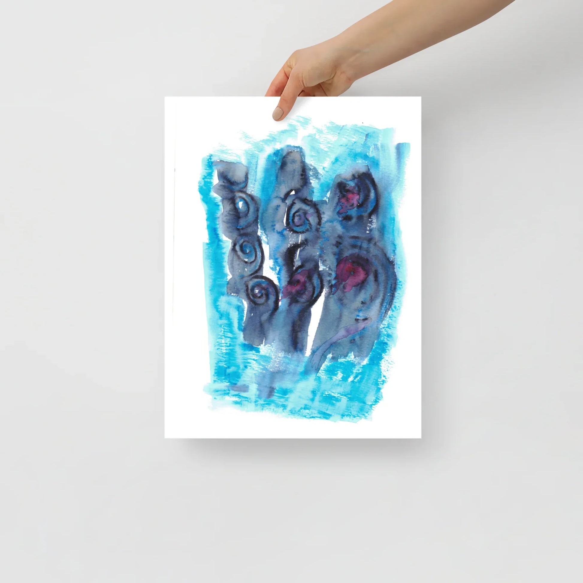 Affiche Aquarelle Abstraite RDJ 35 - Laure Leprince - Artiste Peintre