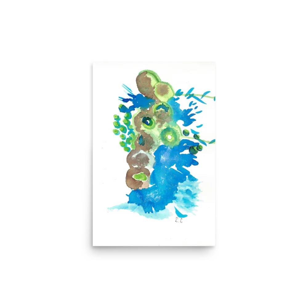 Affiche Cascade clorophylle - Laure Leprince - Artiste Peintre