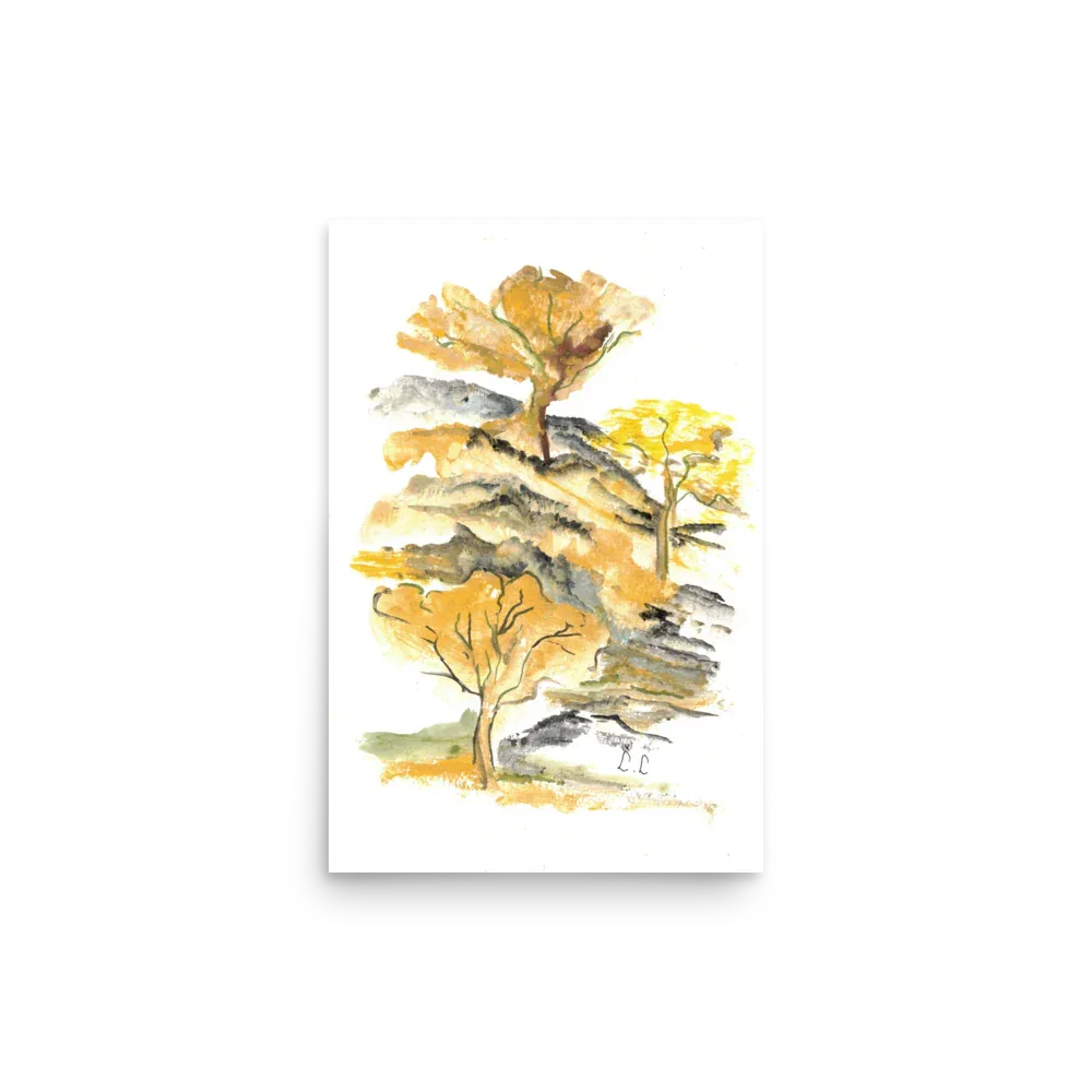 Affiche Colline d'or - Laure Leprince - Artiste Peintre