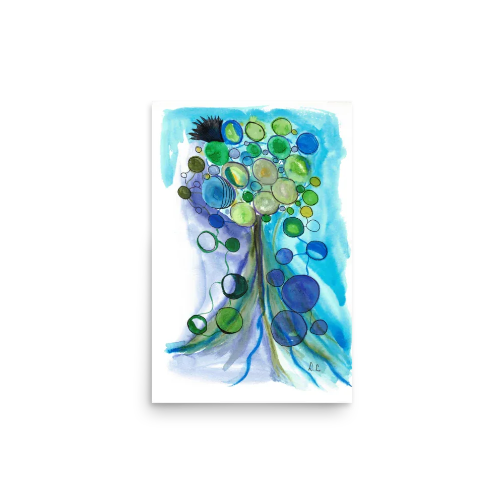 Affiche Aquarelle ecosphères - Laure Leprince - Artiste Peintre