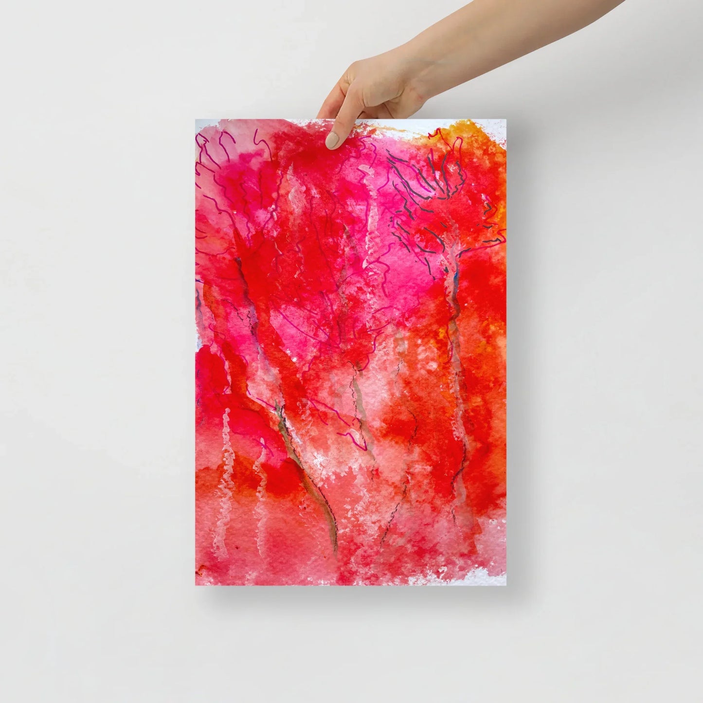 Affiche Aquarelle Abstraite RDJ 8 - Laure Leprince - Artiste Peintre